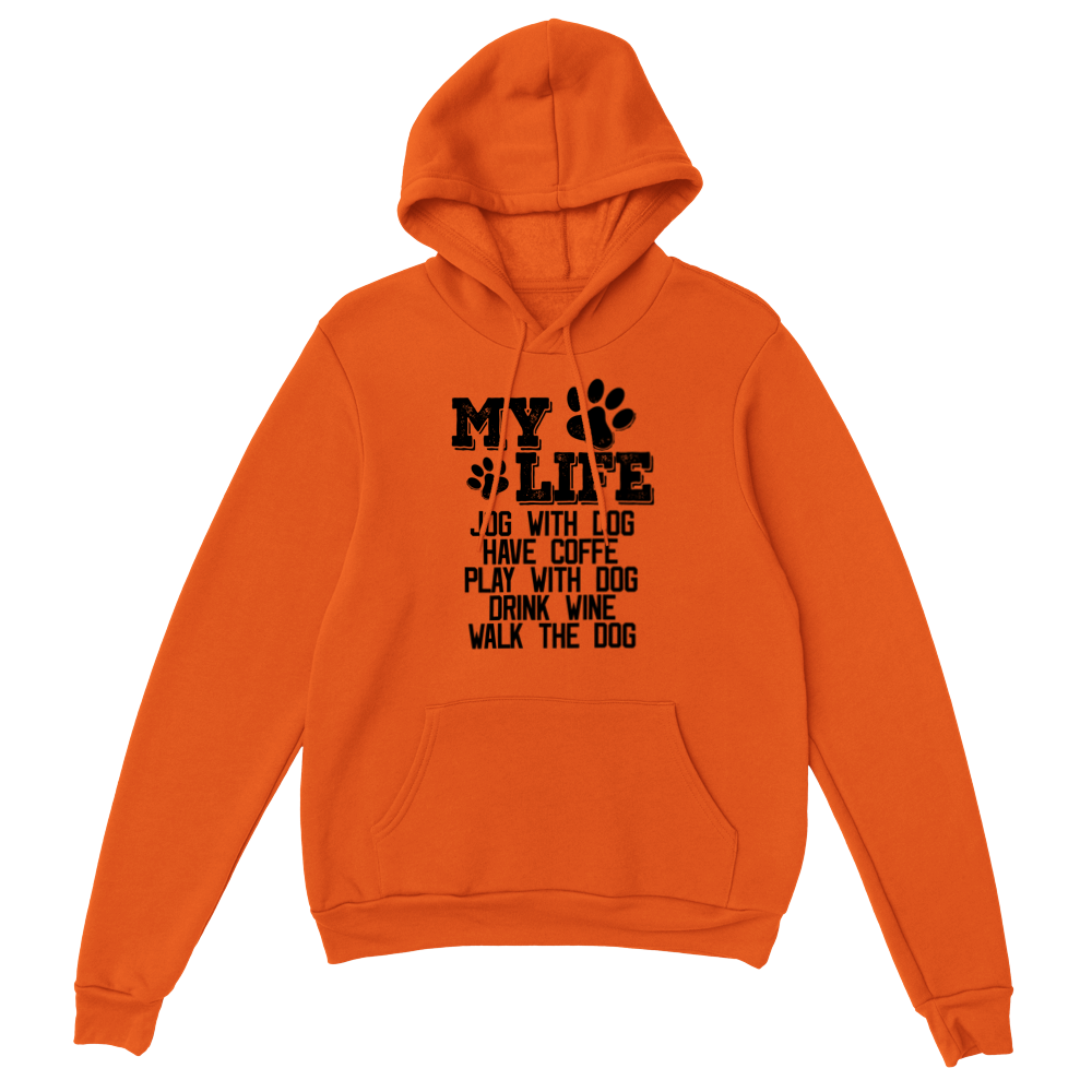 My Life Dog Coffee Wine Classic Unisex Pullover Hoodie
