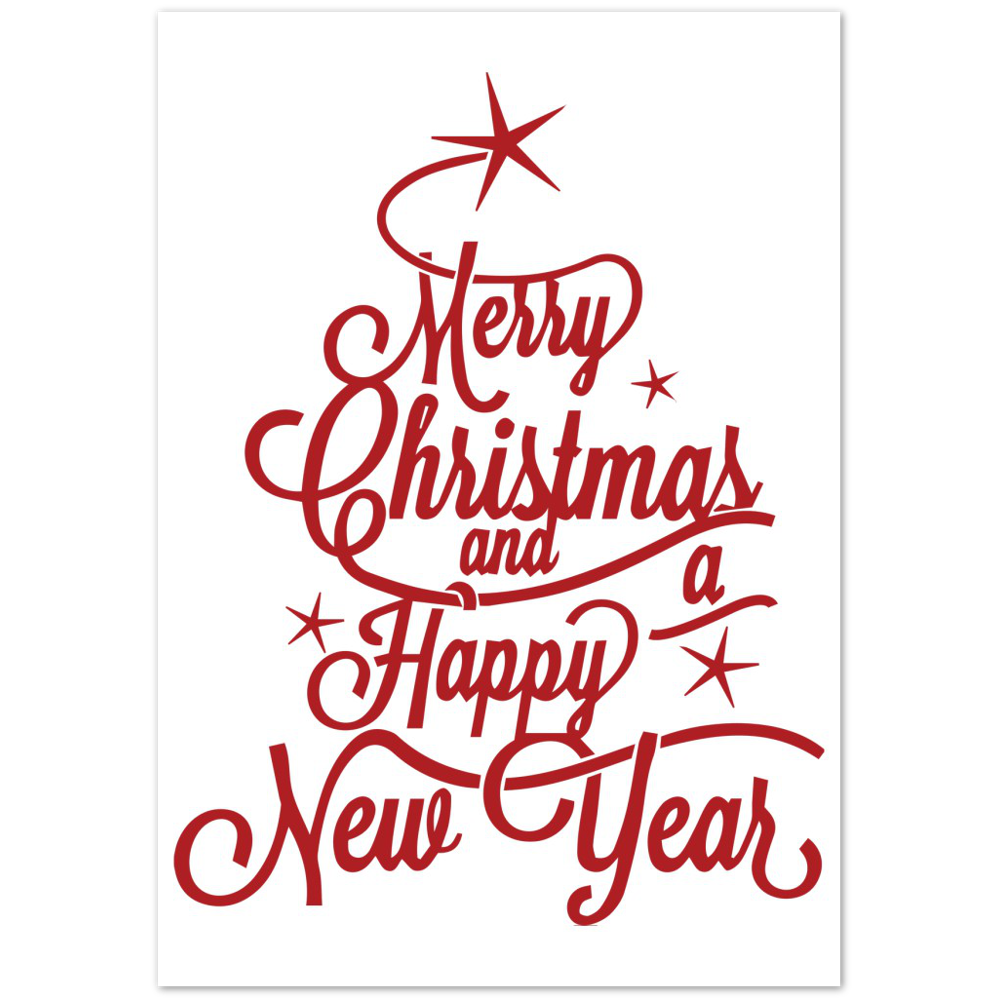 Merry Christmass & Happy New Year Premium Matte Paper Poster