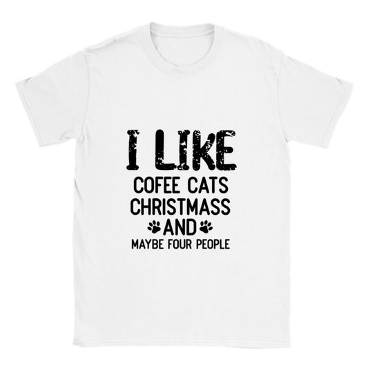 I Like Coffee Cats Christmas Classic Unisex Crewneck T-shirt