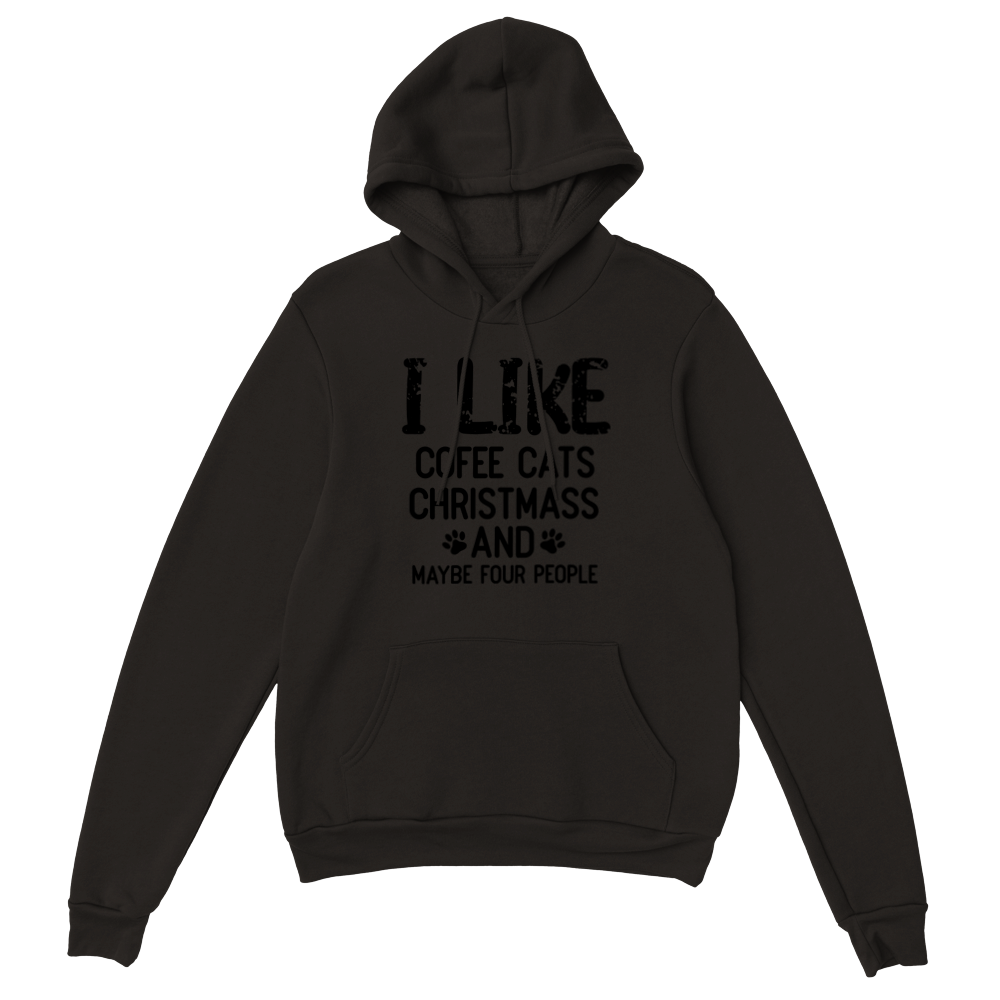 I Like Coffee Cats Christmas Classic Unisex Pullover Hoodie
