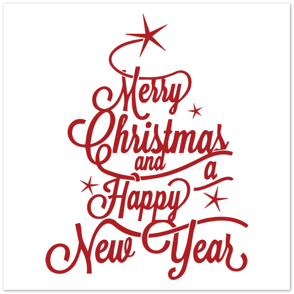 Merry Christmass & Happy New Year Premium Matte Paper Poster