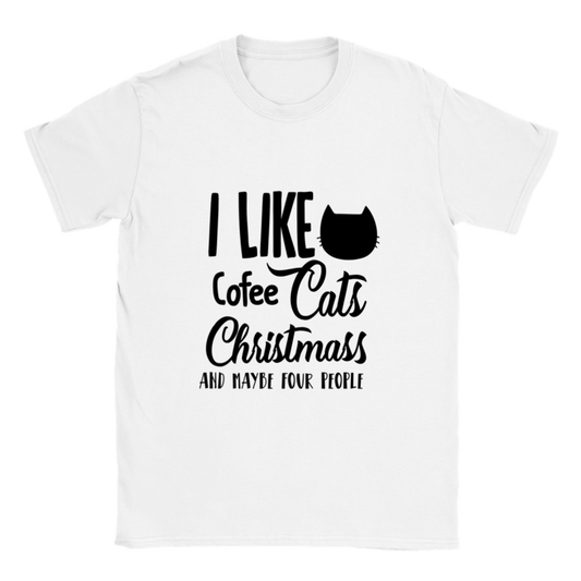 I Like Coffee Cats Christmas Classic Unisex Crewneck T-shirt