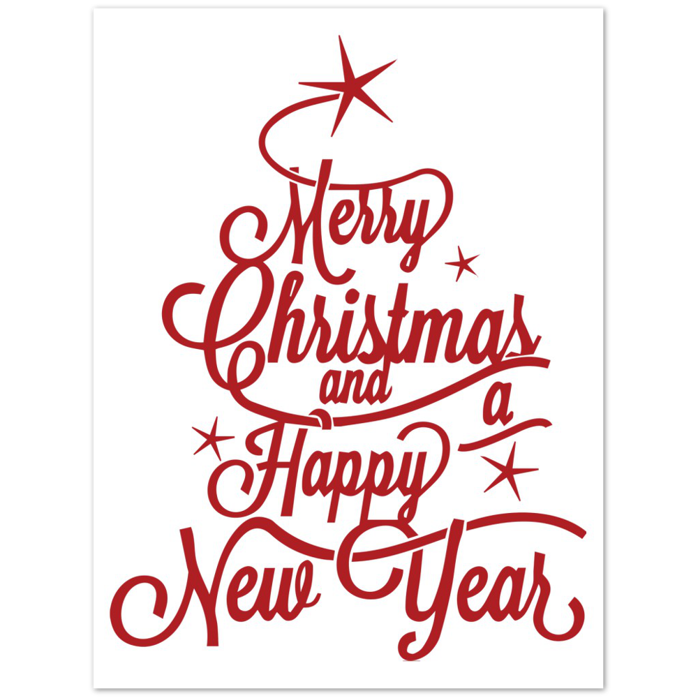 Merry Christmass & Happy New Year Premium Matte Paper Poster