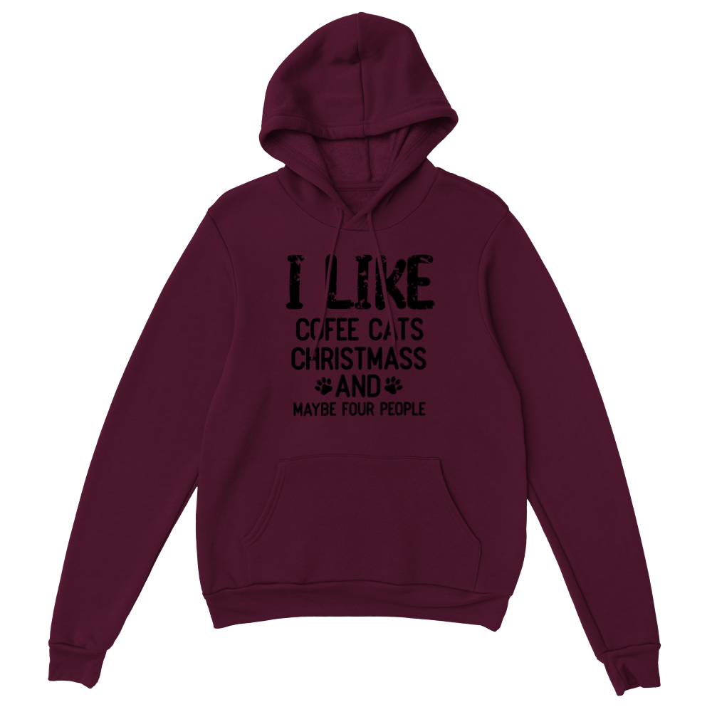 I Like Coffee Cats Christmas Classic Unisex Pullover Hoodie