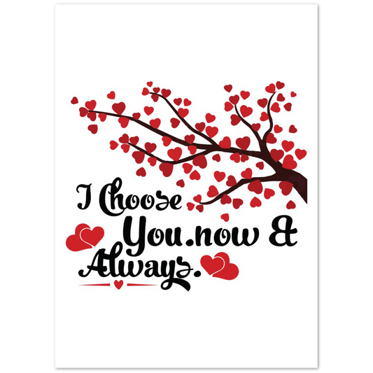 Choose You Now & Always Premium Matte Paper Poster