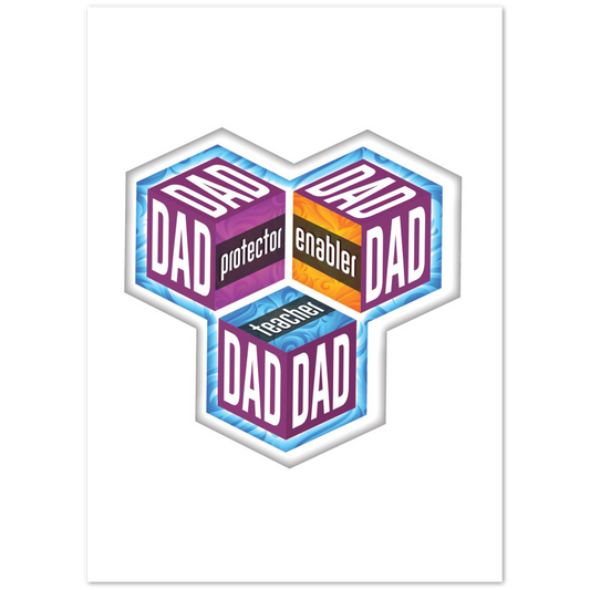 Dad Protector Enabler Teacher Premium Matte Paper Poster