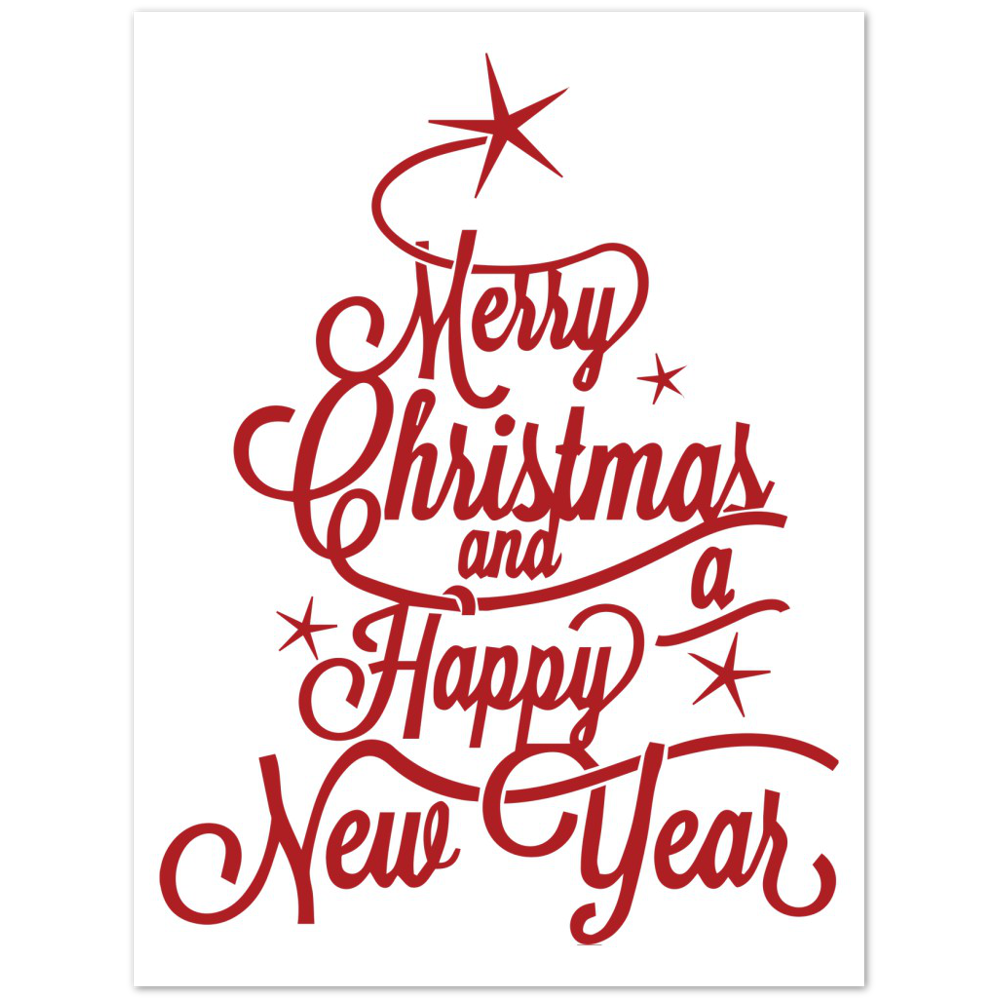 Merry Christmass & Happy New Year Premium Matte Paper Poster