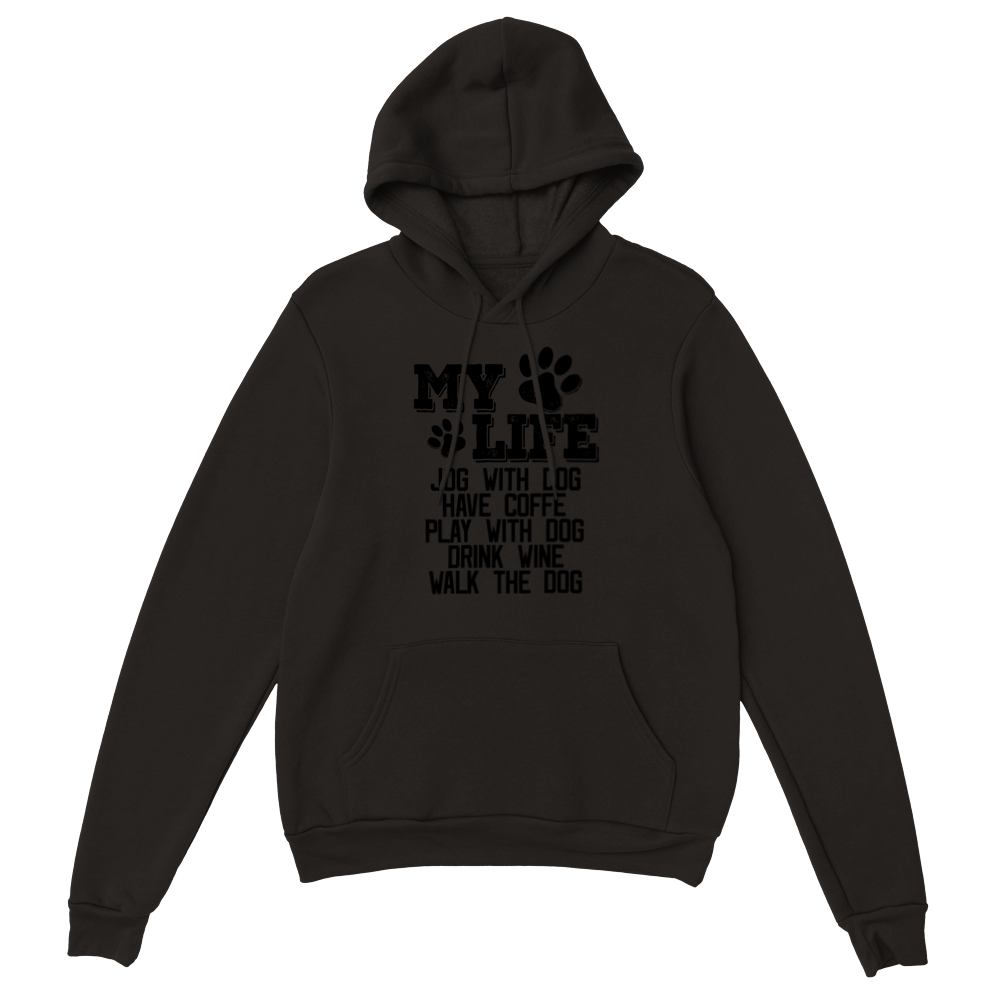 My Life Dog Coffee Wine Classic Unisex Pullover Hoodie