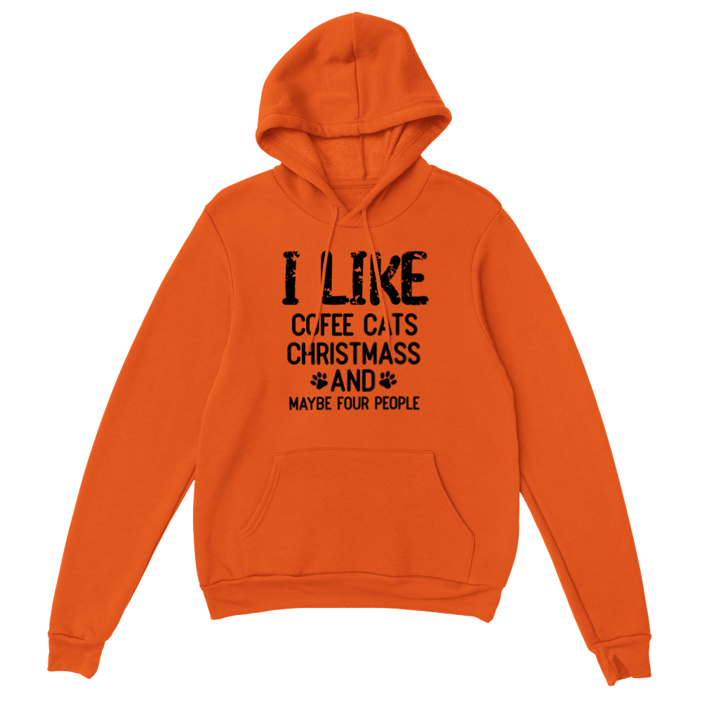 I Like Coffee Cats Christmas Classic Unisex Pullover Hoodie