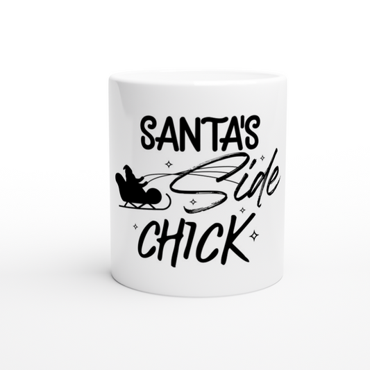 Santas Side Chick White 11oz Ceramic Mug